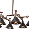 XYQUTQMK E27 6-Lights Vintage Steampunk Water Pipe Chandelier, Industrial Wrought Iron Ceiling Pendant Lighting, Retro Loft Hanging Lamp Decoration Lighting Flush Mount Light steampunk buy now online