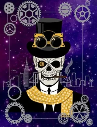 Steampunk Leroy Out On The Town - Dot Grid Journal Diary: Convenient Size Journal or Diary Personal Notebook steampunk buy now online