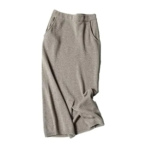 FULBHPRINT 100% Cashmer Casual Skirt Elegant Cozy Autumn Winter High Waist Women's Knitwear Skirt steampunk buy now online