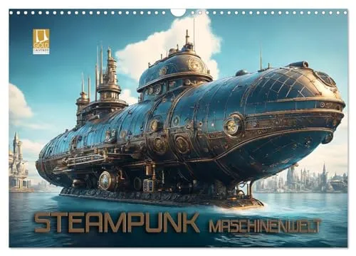 Steampunk Maschinenwelt (Wandkalender 2025 DIN A3 quer), CALVENDO Monatskalender: Fantastische Bilder futuristischer Fahrzeuge und Maschinen in einer fiktiven Welt steampunk buy now online