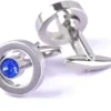 Mens Cufflinks Elegant Style Cuff French Shirt Cuffs Button Men's and Women's Business Banquet Wedding Speech Gift Simple Luxury Metal Blue Crystal Cufflinks Clothing Accessories steampunk buy now online
