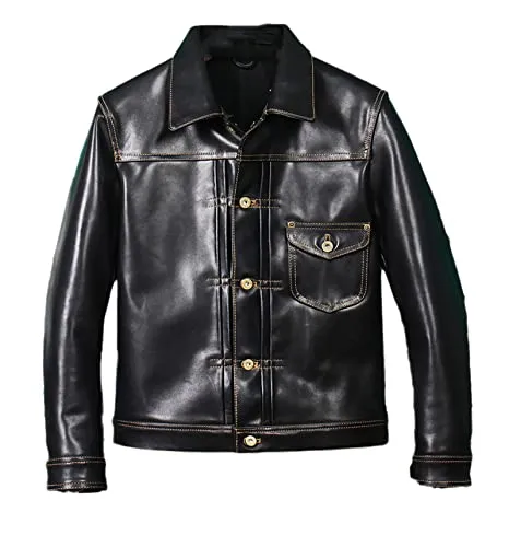 SXBYIAEG Thick Jacket Black Leather Clothes Classic Casual Leather Coat steampunk buy now online
