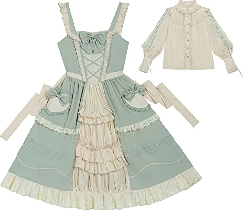 AGAATI Girl‘s Lolita Dress, Dress Braces Skirt Retro Slim Dress Steampunk Gothic Dress Lolita Dress Plus Size Dresses-3XL (Dresses L) steampunk buy now online