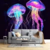 DLERFLOVR Wallpaper Neon Jellyfish Family Wall Mural Silk Cloth Art Design Steampunk Photo Wallpaper for Living Room Bedroom Backdrop Wall Decor Poster Picture 450x315cm steampunk buy now online DLERFLOVR Wallpaper Neon Jellyfish Family Wall Mural Silk Cloth Art Design Steampunk Photo Wallpaper for Living Room Bedroom Backdrop Wall Decor Poster Picture 450x315cm steampunk buy now online