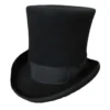 Aoleaky 25Cm (9.8 Inch) Steampunk/Mad Top Hat Vintage Wool Fedoras Hat Derby Hat Magician Hat Black 56-58CM M steampunk buy now online