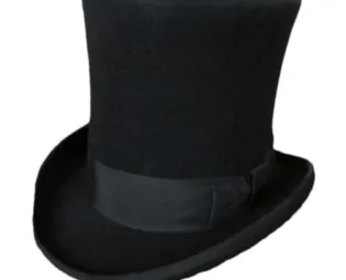 Aoleaky 25Cm (9.8 Inch) Steampunk/Mad Top Hat Vintage Wool Fedoras Hat Derby Hat Magician Hat Black 56-58CM M steampunk buy now online