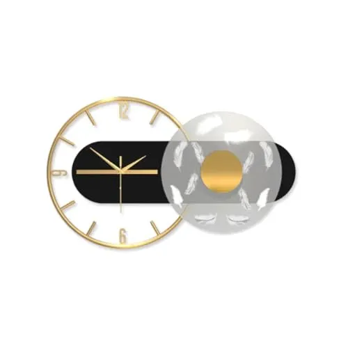 JFNHUTL Wall Clock Feather Lightweight Silent Metal Wall Watch Home Decor Living Room Dining Room Clock steampunk buy now online