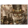 Paint by Number for Adults,Steampunk Cat DIY Canvas Oil Painting Set,Acrylic Painting by Numbers for Kids Adults Beginner Paint by Numbers for Home Wall Decor Gifts(Framed) 20x26in steampunk buy now online