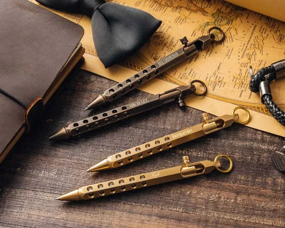 Personalized Gifts for Him Engraved Pen, Bolt Action Pen Graduation Gifts, Custom Pens Anniversary Gift for Men Gift for Dad, Teacher by PlanetCustomCo steampunk buy now online