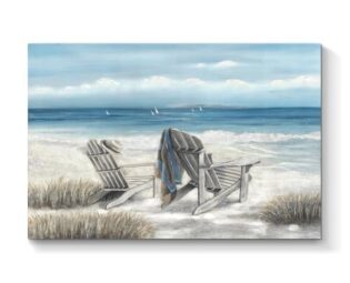 TAR TAR STUDIO Coastal Canvas Painting Wall Art: Oil Painting Style Ocean Artwork with Heavy Texture for Office (36''W x 24''H, Multiple Sizes) steampunk buy now online