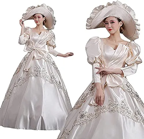 18th Century Dress Rococo Baroque Marie Antoinette Dresses Renaissance Historical ball gown (X-Small, Yellow-0z) steampunk buy now online