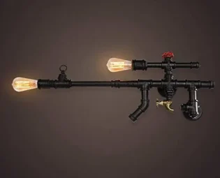 LHTCZZB Retro Machine Era Wrought Iron Metal Gun Wall Lamp Retro Nostalgic Bar Restaurant Island Wall Hanging Lighting Fixtures Imitation Gun Design Wall Lamp Industrial Steampunk Water Pipe Wall Lamp steampunk buy now online