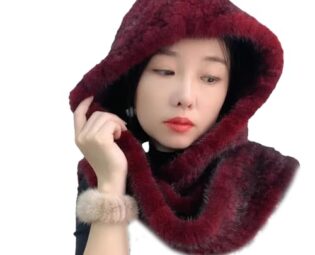 Mkjuuior Winter Plush Hat Women Thick Knitted Ladies Warm Hats and Scarf Cap Red steampunk buy now online