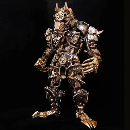 Metalkitor 3D Metal Puzzles for Adults, Wolf Man Model Kit - Executive Desk Ornament - Steampunk DIY Crafts - Assembly Brain Teaser - Perfect Room Decor and Gift Choice, 2300+ PCS steampunk buy now online