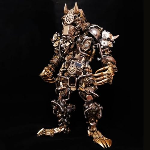 Metalkitor 3D Metal Puzzles for Adults, Wolf Man Model Kit - Executive Desk Ornament - Steampunk DIY Crafts - Assembly Brain Teaser - Perfect Room Decor and Gift Choice, 2300+ PCS steampunk buy now online