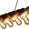 MMRTDJDR Traditional Antique Water Pipe Chandelier Retro Industrial Lamp 8-Lights Metal Hanging Light Cafe Bar Wrought Iron Loft Vintage Bar Creative Steampunk Lighting Fixtures,Rusty steampunk buy now online