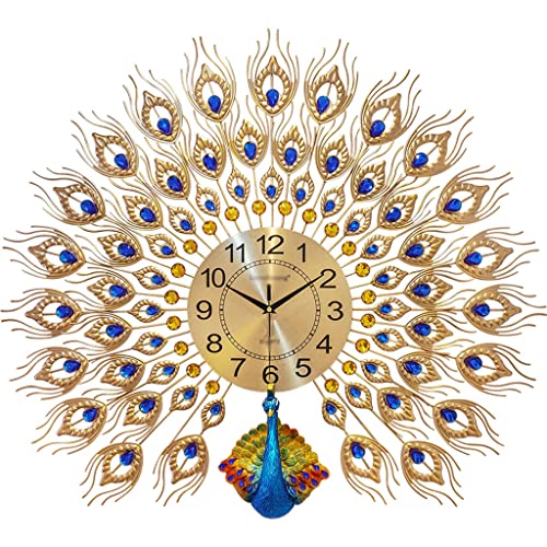JFNHUTL Wall Clock N/A European-style Clock Wall Clock Living Room Home Fashion Creative Peacock Wall Clock Hanging Wall steampunk buy now online