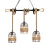 MIMMIC Retro Metal Cage Hemp Rope Pendant Suspension Lantern Vintage 5 Lights Farmhouse Rustic Hanging Lantern Fixtures Steampunk Vintage Water Pipe Hall Cafe Indoor Deco Lighting Durable steampunk buy now online