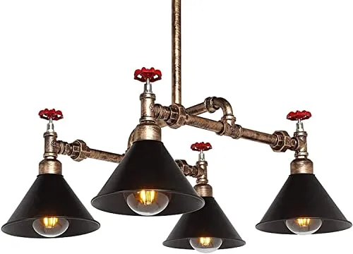 LED Modern Chandelier Lamp, Pendant Lights V intage Iron Water Pipe Pendant Lamp Droplight Steampunk V intage E dison 4 Lights Ceiling Fitting Lights Hanging Lamp Lighting Hardwired E dison Modern Cr steampunk buy now online