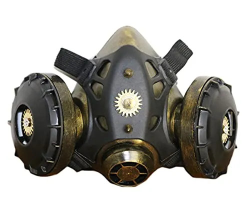 Halloween Cosplay Gears Mask Spike Mask Steam Punk Gas Mask With Goggles Costume Accessory Retro Gothic Mask steampunk buy now online
