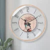 HIQIDI Wall clock Wall Clock 14 Inch Modern Deer Art Silent Wall Clock, Rose Gold Border Wall Clock for Living Room Decor,Black Wall Decor Clock steampunk buy now online