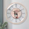 HIQIDI Wall clock Wall Clock 14 Inch Modern Deer Art Silent Wall Clock, Rose Gold Border Wall Clock for Living Room Decor,Black Wall Decor Clock steampunk buy now online