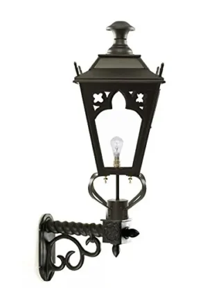Victorian Gothic Black Lantern on Royale Bracket - Small steampunk buy now online