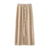 FULBHPRINT Women's 100% Cashmere Skirt Solid Color Knitting Slim High Waist Long Cashmere Skirt Beige steampunk buy now online FULBHPRINT Women's 100% Cashmere Skirt Solid Color Knitting Slim High Waist Long Cashmere Skirt Beige steampunk buy now online