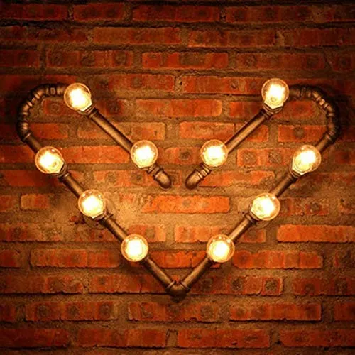 KSTUFF Vintage Industrial Style Steampunk Water Pipe Creative 10 Flammig Rustic Wrought Iron Metal Lamp Body for Loft Cafe Bar Apartment Hotel E27 Vision steampunk buy now online