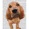 CANVAS-FRAMED-with-AMERICAN-BOX Bloodhound Puppy Fab Funky - Animals vertical Art print steampunk animals flowers antique contemporary flo Floating frame 27_X_21_in steampunk buy now online