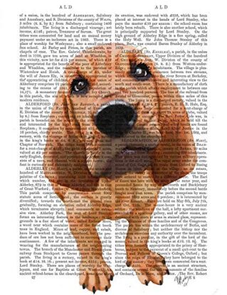 CANVAS-FRAMED-with-AMERICAN-BOX Bloodhound Puppy Fab Funky - Animals vertical Art print steampunk animals flowers antique contemporary flo Floating frame 27_X_21_in steampunk buy now online