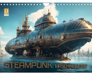 Steampunk Maschinenwelt (Wandkalender 2025 DIN A4 quer), CALVENDO Monatskalender: Fantastische Bilder futuristischer Fahrzeuge und Maschinen in einer fiktiven Welt steampunk buy now online