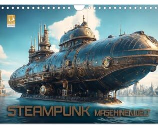Steampunk Maschinenwelt (Wandkalender 2025 DIN A4 quer), CALVENDO Monatskalender: Fantastische Bilder futuristischer Fahrzeuge und Maschinen in einer fiktiven Welt steampunk buy now online