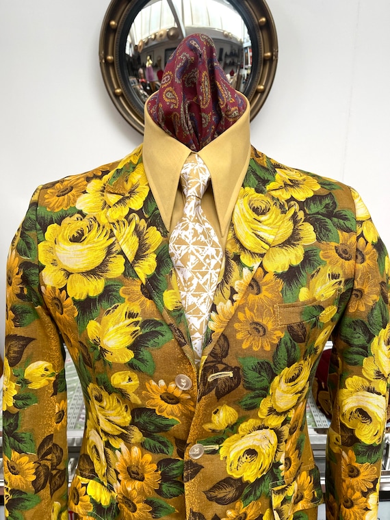 Vintage deadstock late 1960s Jon Wood permanent press slim fit dagger spear point collar shirt and dandy tie set.Medium 39-41”c MINT by MyGenerationV steampunk buy now online