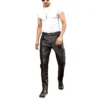 Haitpant Black Genuine Leather Trousers Men Autumn Motorcycle Plus Size Cowhide Biker Pants steampunk buy now online