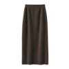 FULBHPRINT Women's Winter 100% Cashmere Skirt Solid Color Mid-Length High Waist Knitted Hip Skirt Coffee steampunk buy now online