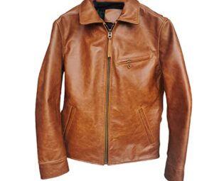 Brown Men Leather Jacket Fashion Color Male Coat Autumn Winter Clothing steampunk buy now online