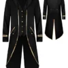 SEAUR - Mens Vintage Tailcoat Jacket Steampunk Jacket Gothic Victorian Frock Coat Long Halloween Cosplay Costume steampunk buy now online