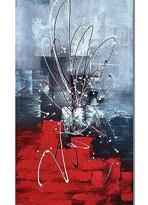 Zoyart Hand-Painted Oil Paintings on Canvas Wall Art Painting Abstract Unique Thick Texture Knife Painting Wall Decor for Living Room Home Decorative Painting (YH-B19, 24x48inch) steampunk buy now online