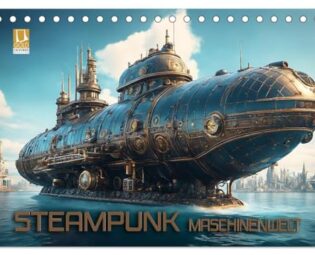 Steampunk Maschinenwelt (Tischkalender 2025 DIN A5 quer), CALVENDO Monatskalender: Fantastische Bilder futuristischer Fahrzeuge und Maschinen in einer fiktiven Welt steampunk buy now online