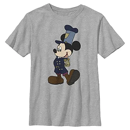 Disney Characters Mickey Steampunk Boy's Crew Tee, Athletic Heather, Small steampunk buy now online