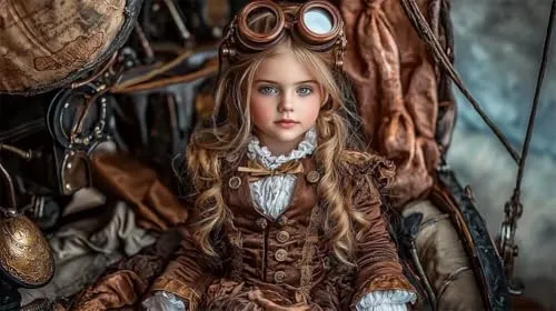 DIY 5D Adults and Beginners Diamond Painting Full Drill Kits Cute Steampunk Girl Pictures Rhinestone Crystal Cross Stitch Diamond Art Perfect For Gift and Home Wall Decor Round Drill 115x195cm AD1212 steampunk buy now online