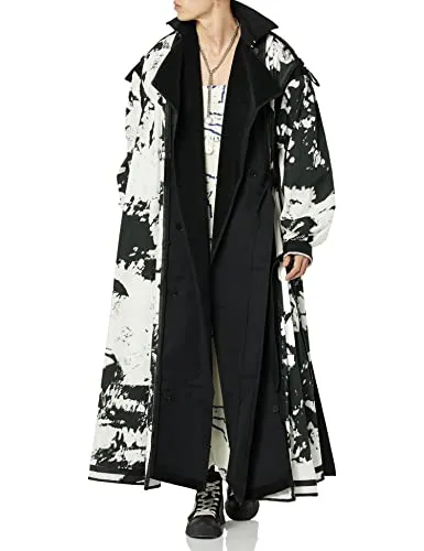 maison blanche All Gender Long Sleeve Trench-Coat, Black Print, 4 steampunk buy now online