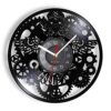 ELD 30cm Steampunk Owl Retro Wall Clock Industrial Gears CD Vinyl Album Record Gothic Home Decor Grandfather Victorian Colors Watch with 7 Colors Change Friend Gifts Lamp Lights steampunk buy now online