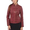 Women's Sheepskin Jacket Skinny Motorcycle Jacket Short Motorcycle Jacket steampunk buy now online