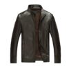 SXBYIAEG Man Leather Jacket Men Slim Spring Leather Coats Black Brown steampunk buy now online