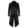 KGIHPC Men's Vintage Gothic Tailcoat Medieval Renaissance Steampunk Jacket Frock Coat Costume for Halloween (as8, numeric, free_size, m, Black, 3XL) steampunk buy now online