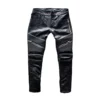 Haitpant Motorcycle 100% Genuine Leather Pants Men Windproof Washed Sheepskin Slim Trousers Street Multi-Pocket Pants steampunk buy now online