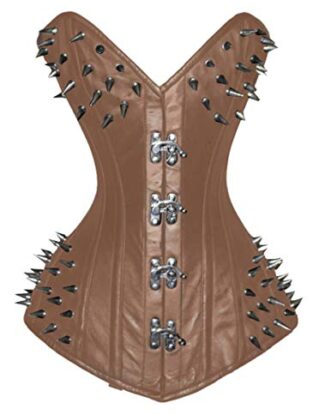 luvsecretlingerie Heavy Duty 26 Double Steel Boned Waist Training REAL LEATHER Long Torso Overbust Tight Shaper Corset #8396 steampunk buy now online