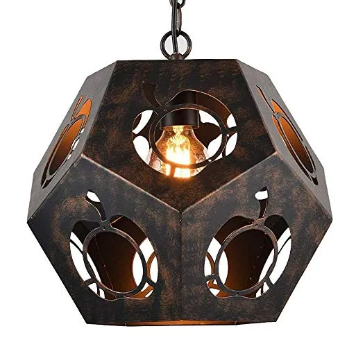 Lowering the lantern A chandelier Vintage Industrial Pendant Lamp, Chandelier Antique Steampunk Metal Hanging Lamp LOFT Creative Restaurant Bar Cafe Hollow Ceiling Light E27 Socket lowering the lante steampunk buy now online
